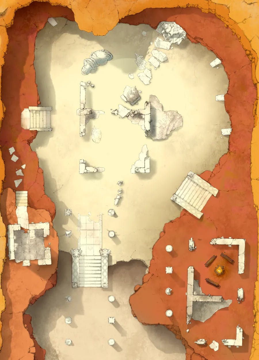 Desert Ruins map, Barren variant
