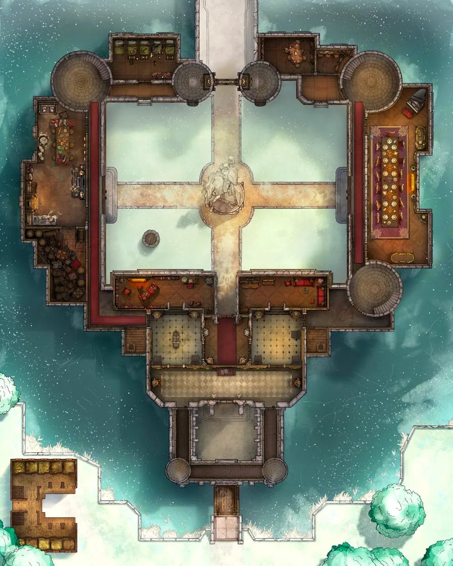 Palace Outer Court map, First Floor Snow variant