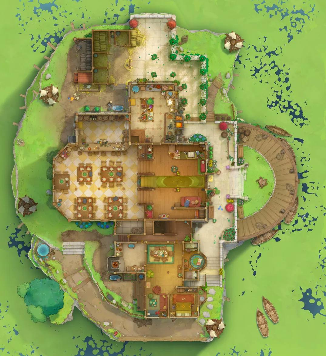 Gryphon Roost Inn map, Swamp variant