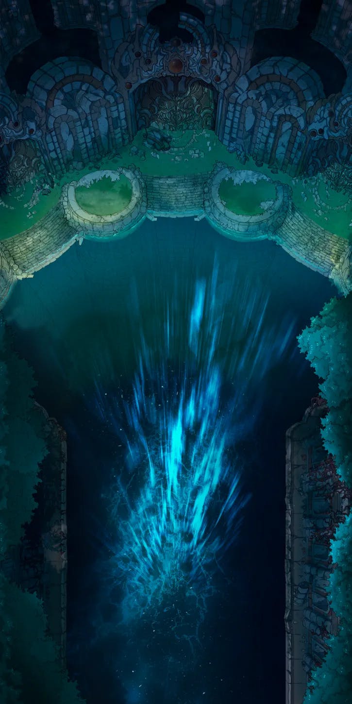 Flooded Fey Ruins map, Aurora of the Deep variant thumbnail