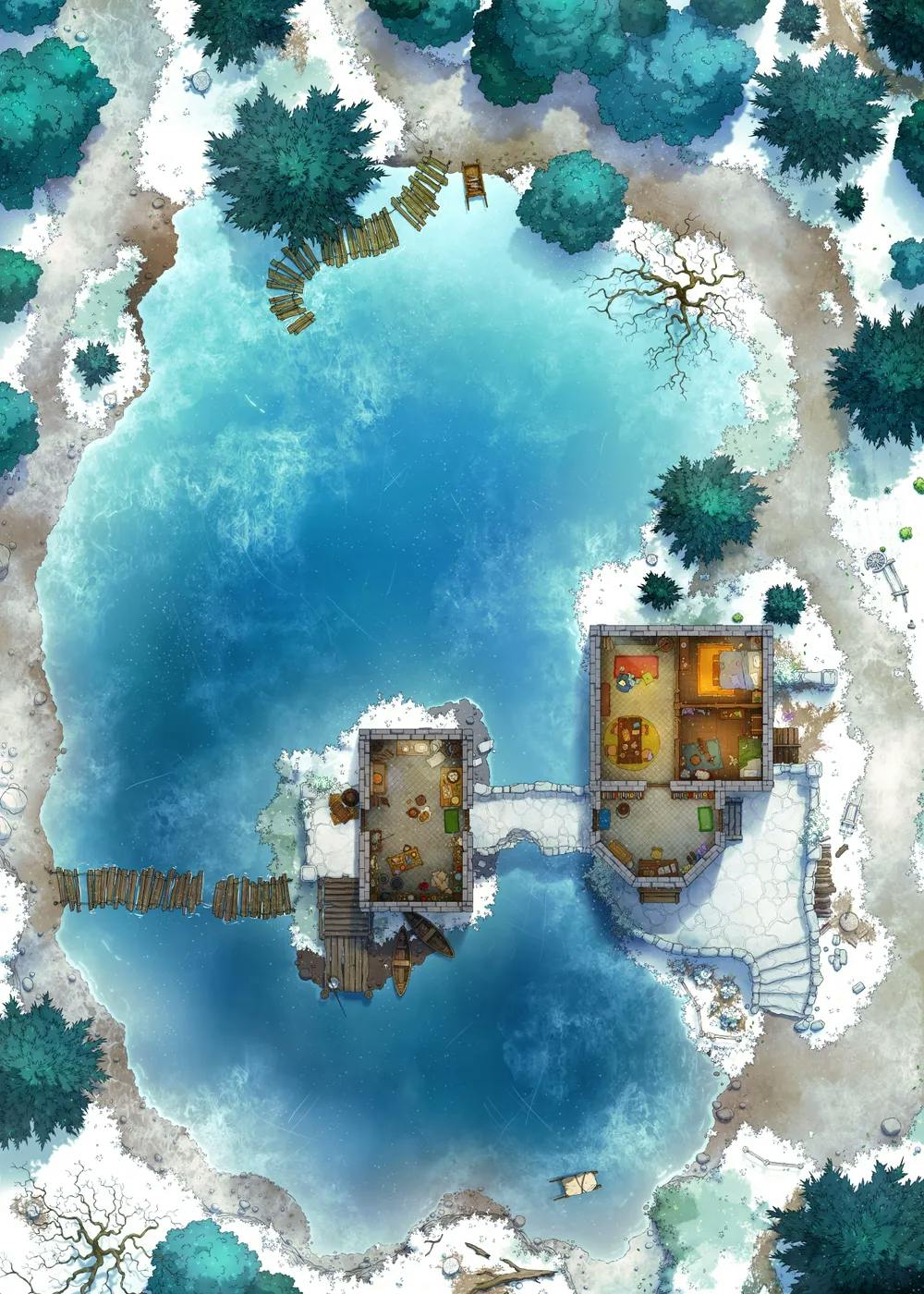 Rusty Robot Lake map, Winter No Robot Day variant thumbnail