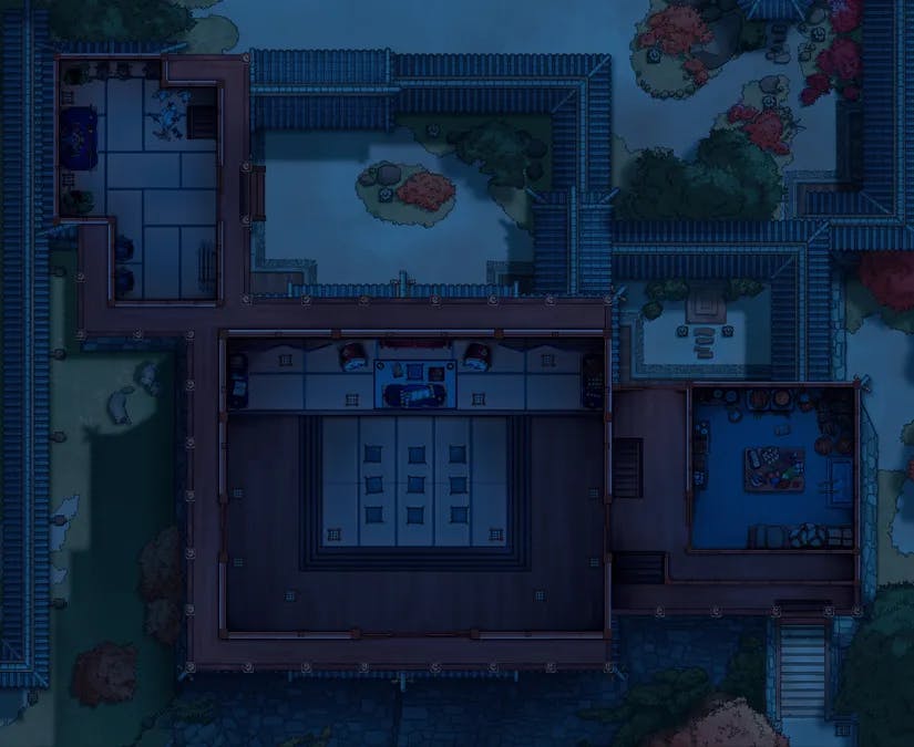 Japanese Castle Interior map, Floor 01 Dark Night variant thumbnail