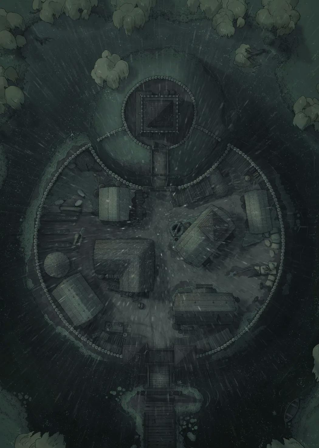 Motte and Bailey Castle map, Rain variant thumbnail