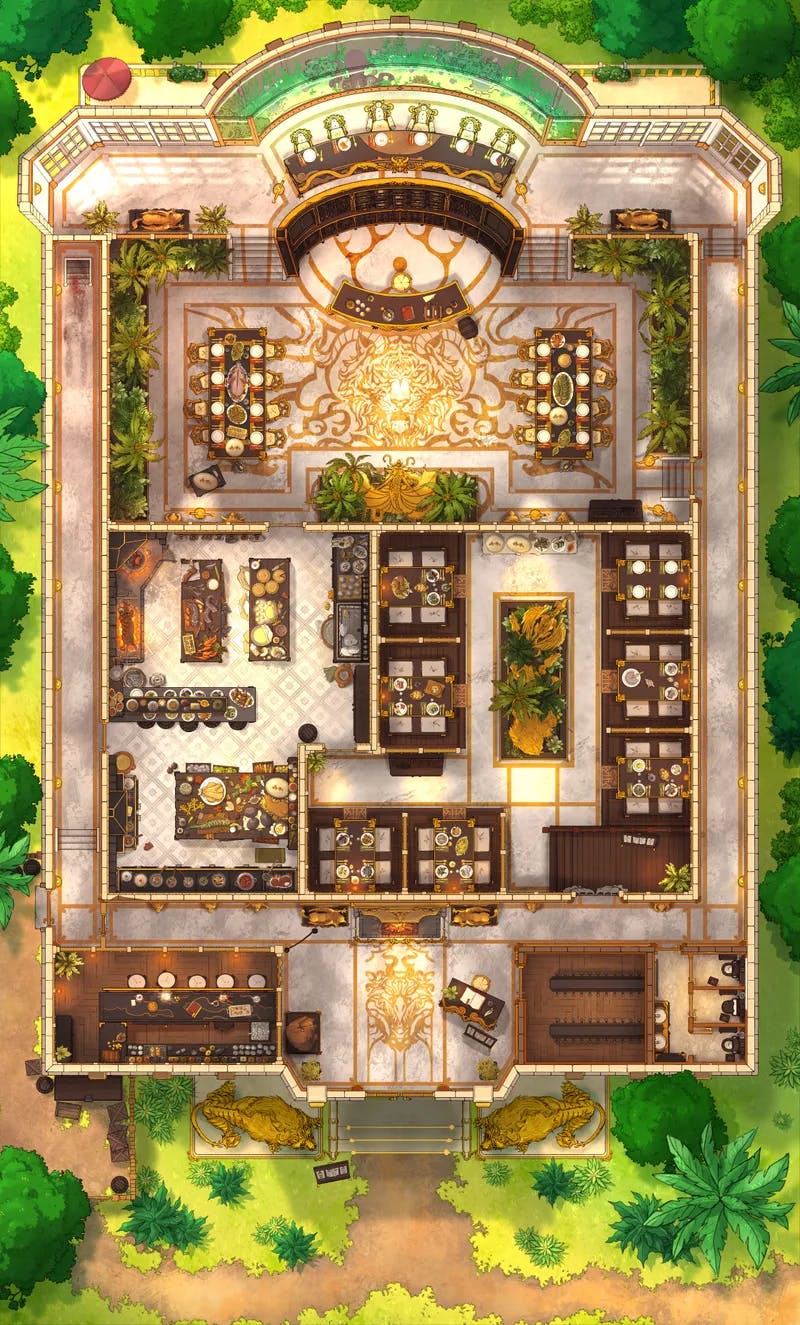 Monster Hunter Restaurant map, Opulent Day variant