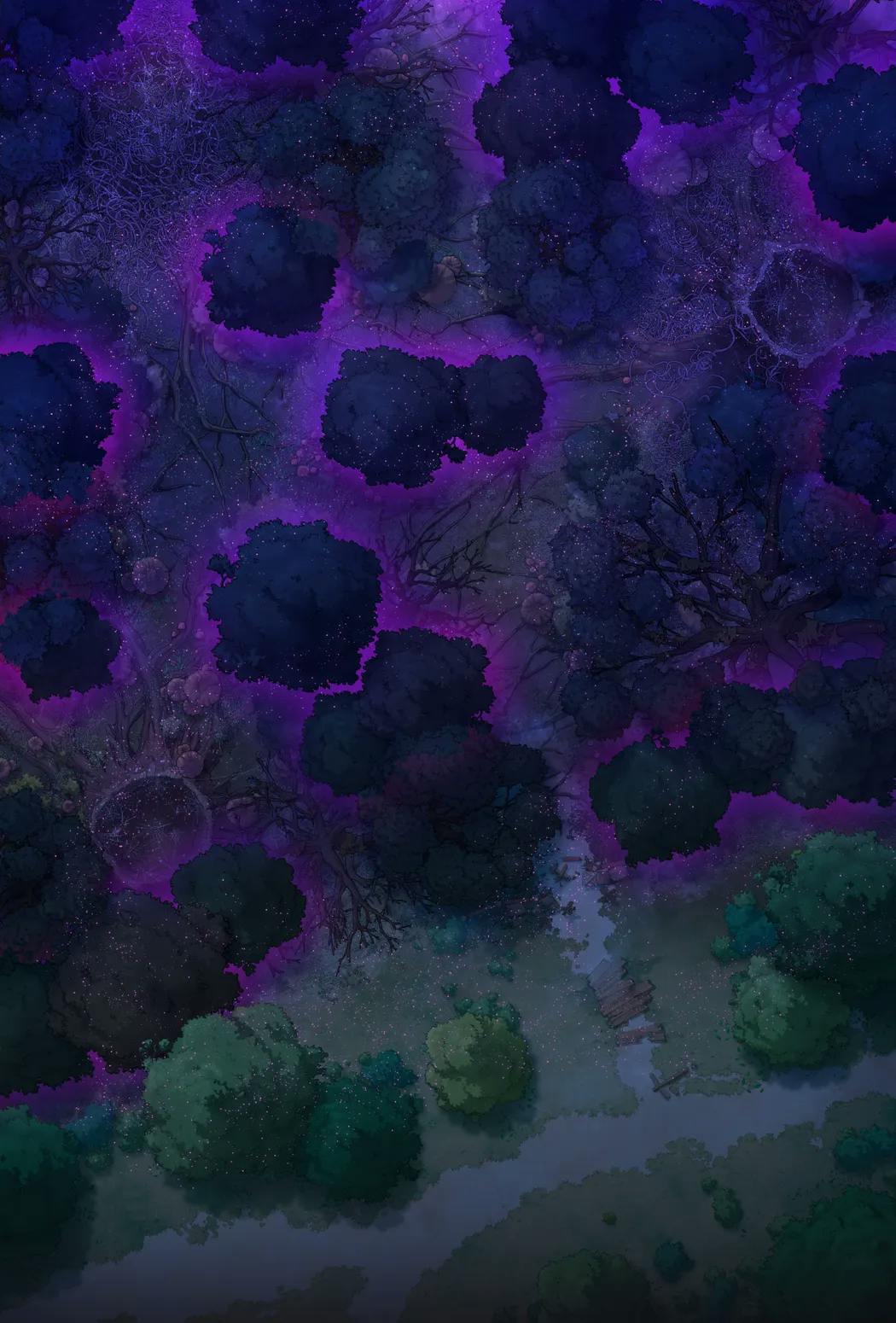 Dark Woods Edge map, Glow Night variant