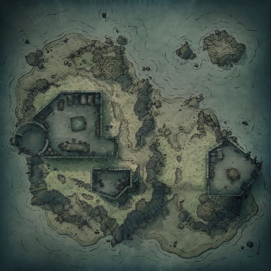 Island Fort map, Rain Ground Floor variant thumbnail