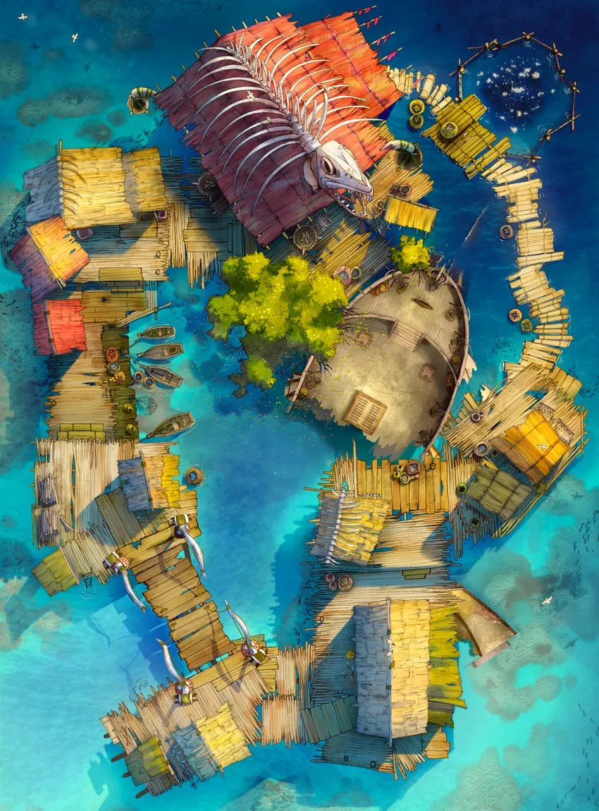 Floating Village map, Crash Site variant