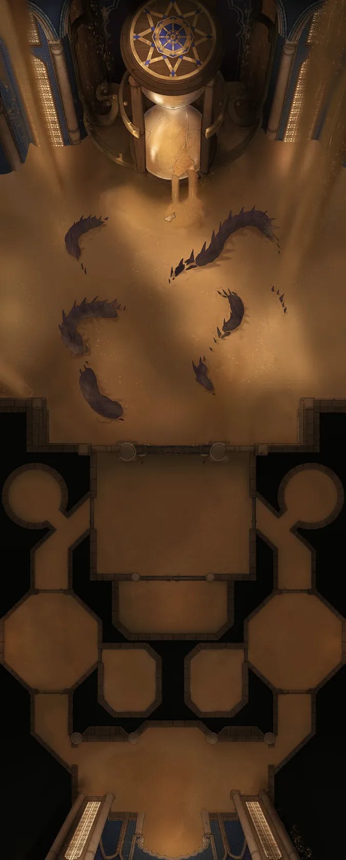 Tomb of Sand Interior map, Serpents Return variant