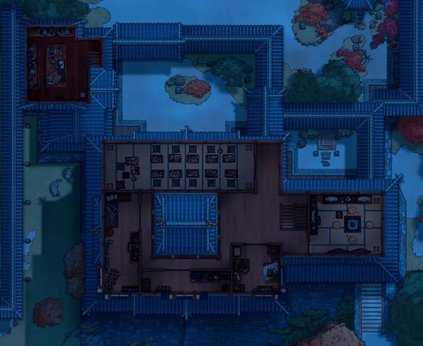Japanese Castle Interior map, Floor 02 Dark Night variant thumbnail