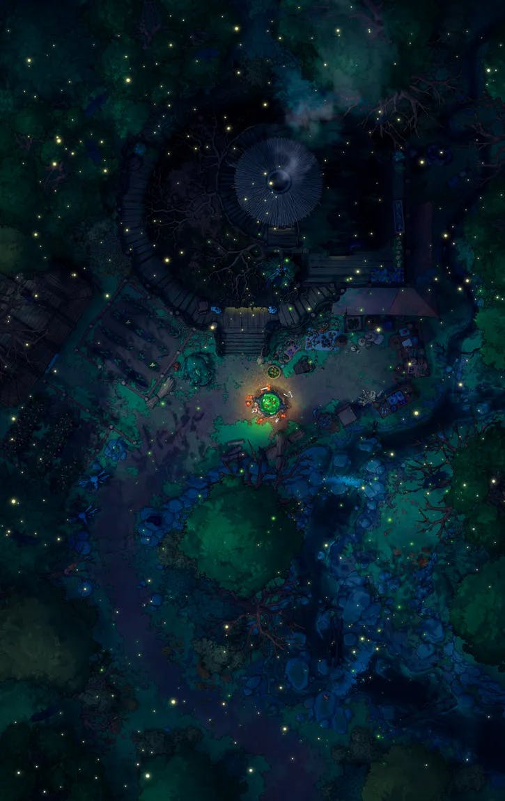 Hidden Witch's Hut map, Fireflies variant thumbnail