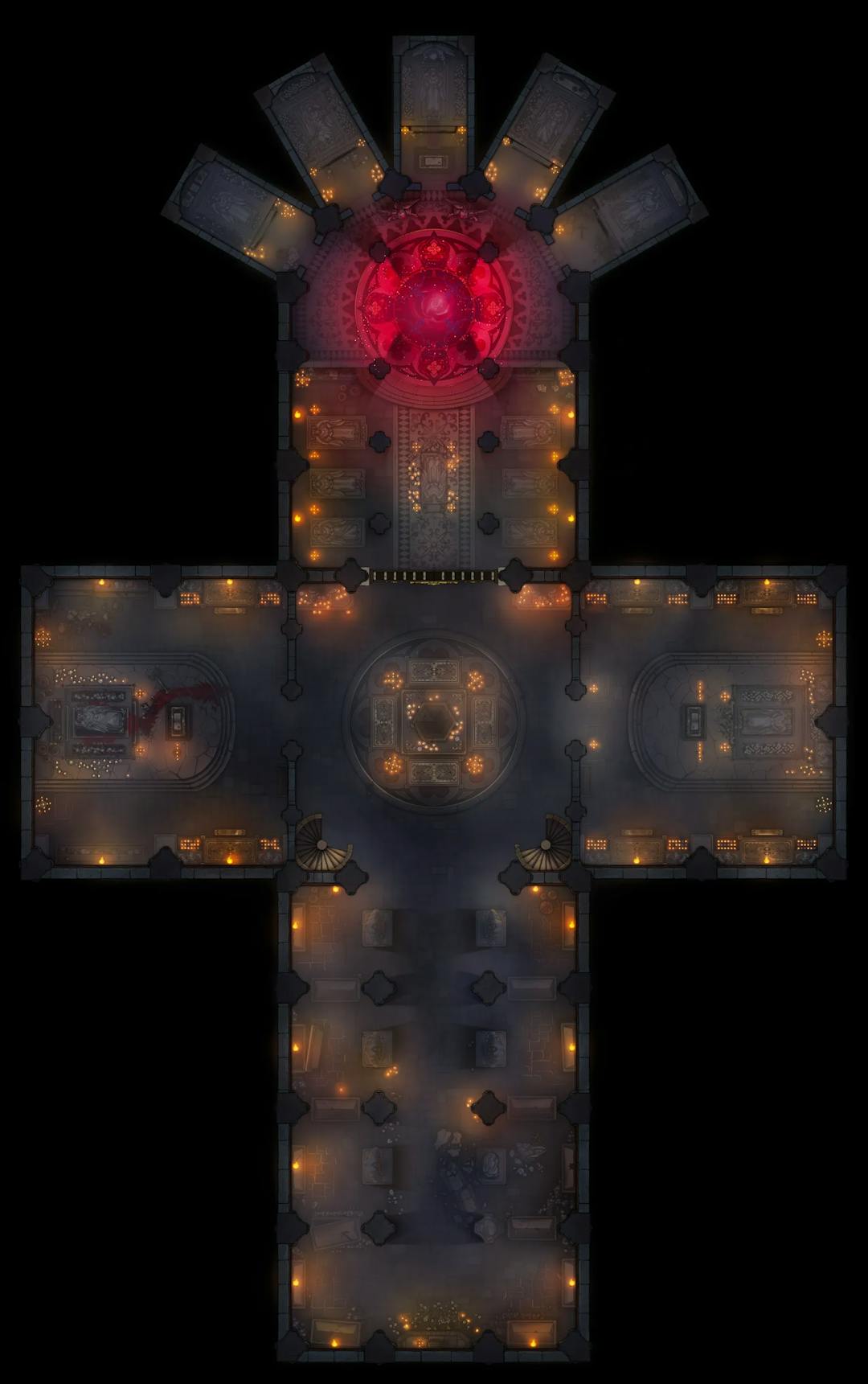 Grand Cathedral Crypt map, Fog Day variant
