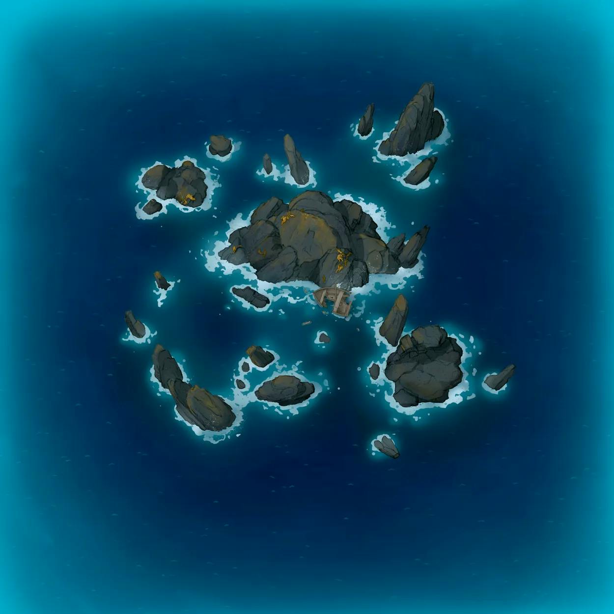 Open Ocean map, Rocks Stranded Day variant thumbnail
