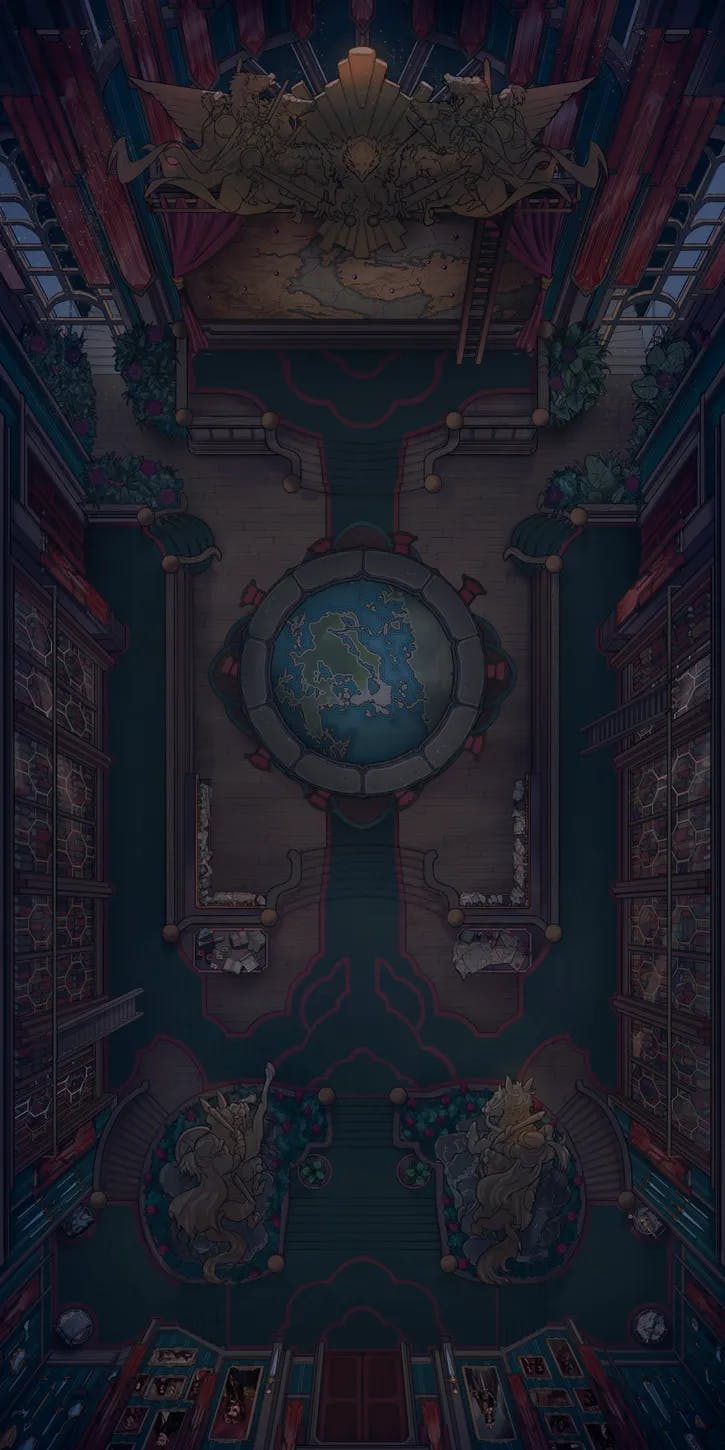 War Room Interior map, Original Night Dark variant