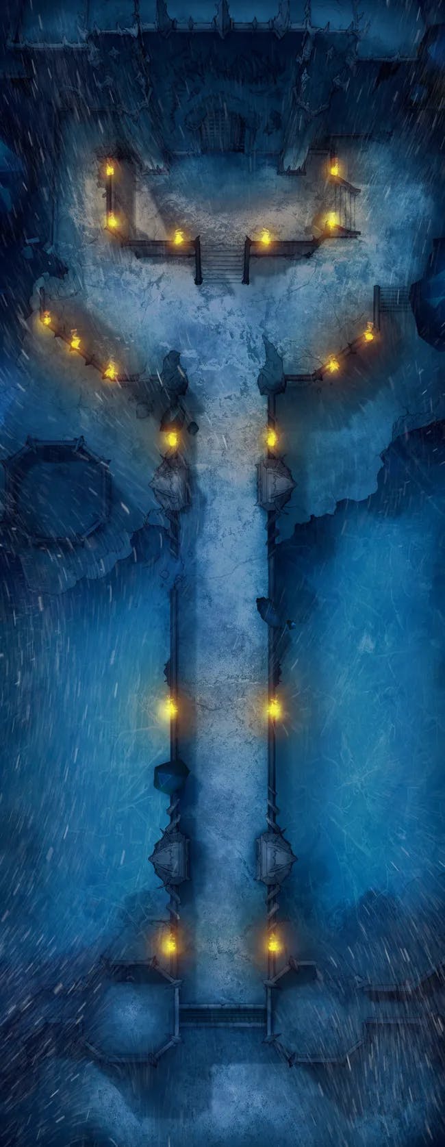 Winter Fortress Bridge map, Night variant thumbnail
