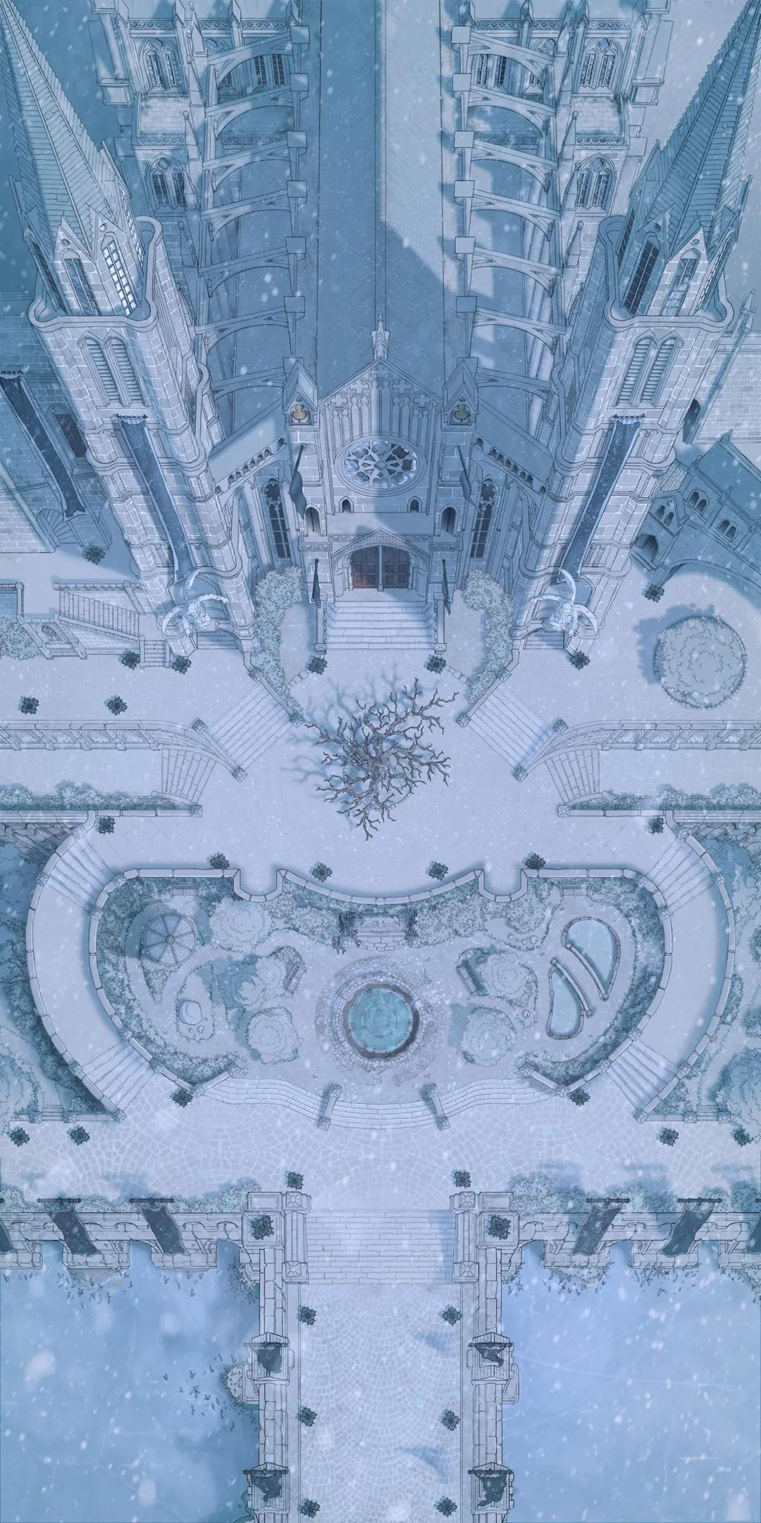 Grand Cathedral map, Winter Day variant