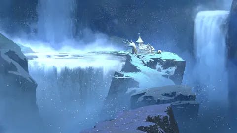 Wonderful Wizard Waterfall map, Winter variant