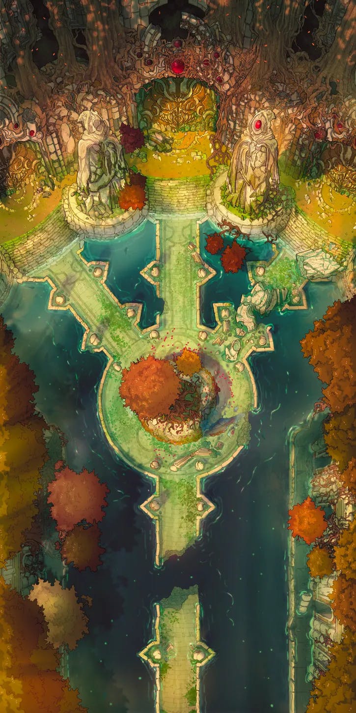 Flooded Fey Ruins map, Autumn variant