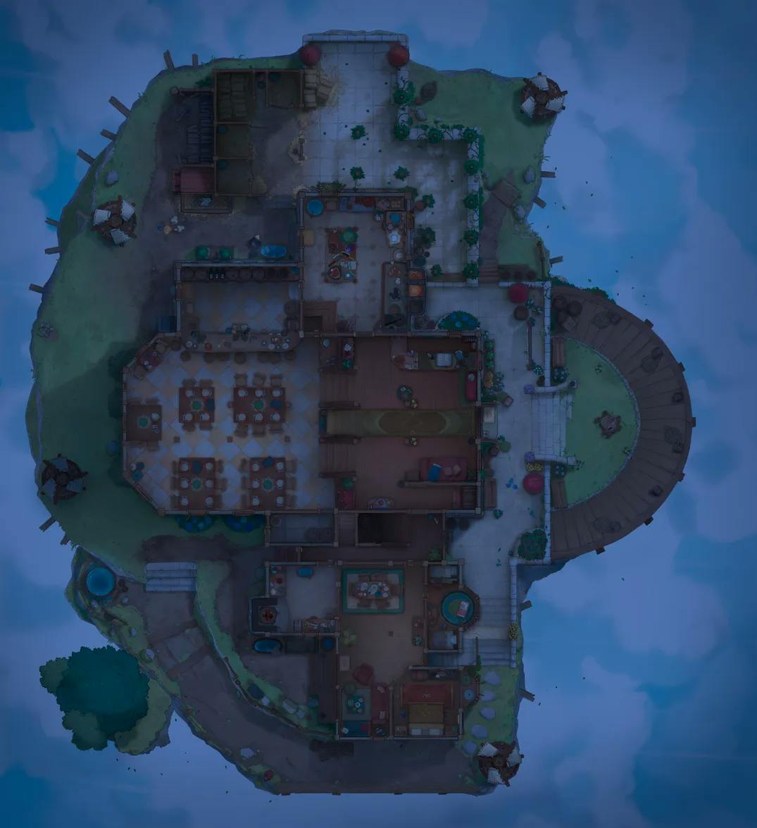 Gryphon Roost Inn map, Original Night Dark variant