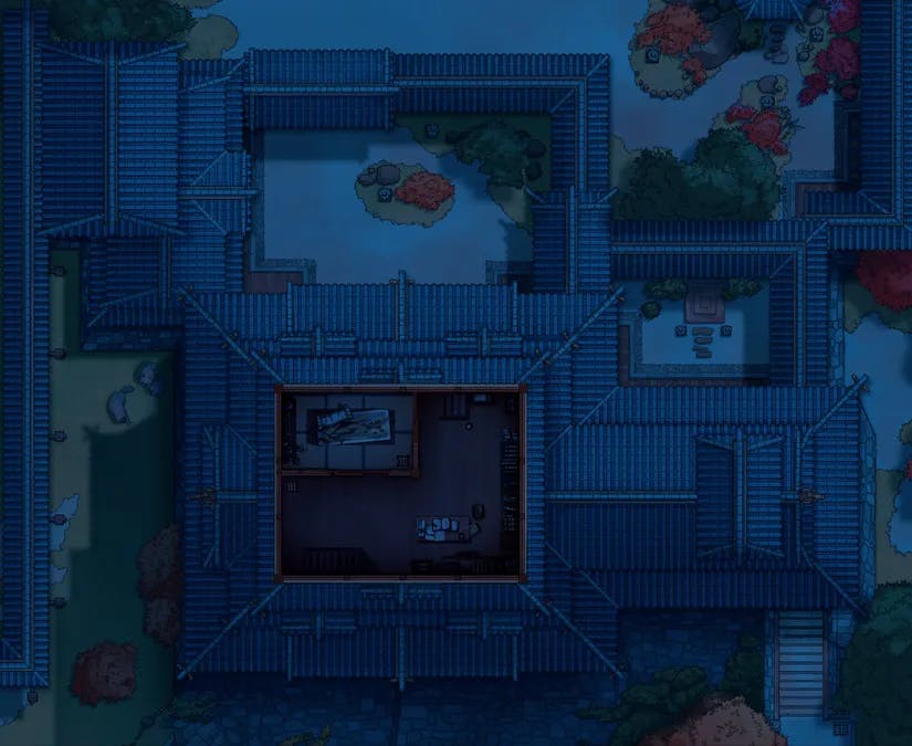 Japanese Castle Interior map, Floor 04 Dark Night variant thumbnail