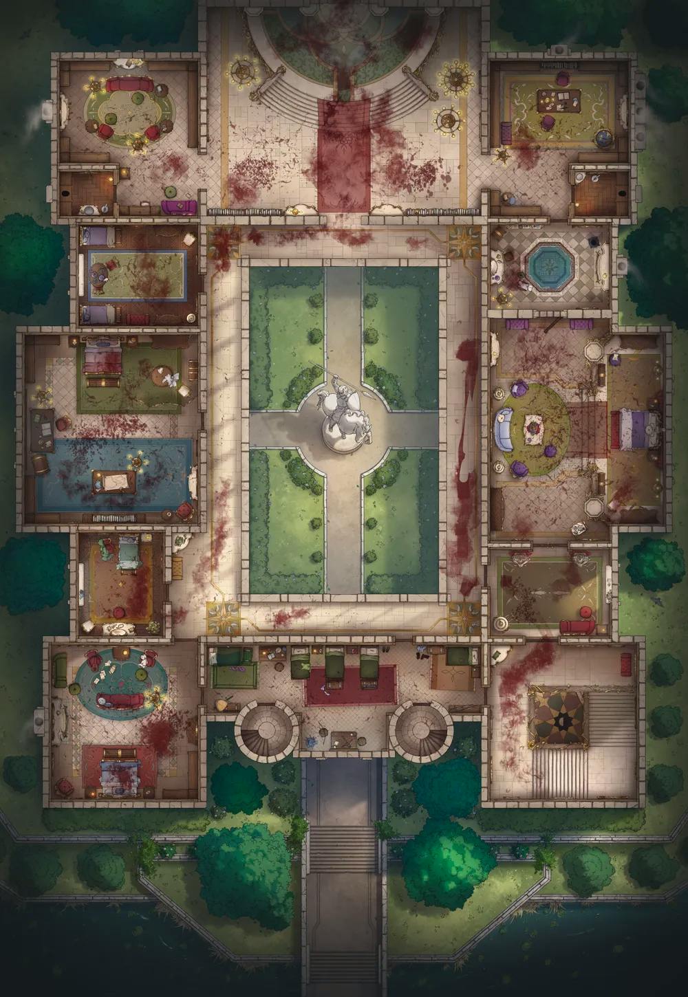 Palace Inner Court map, Second Floor Massacre variant thumbnail