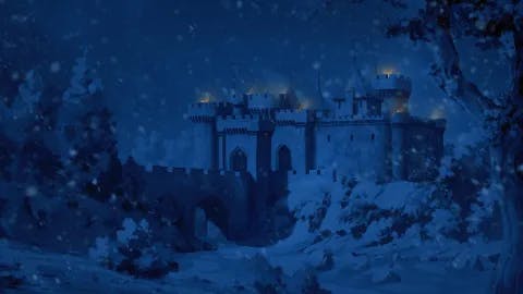 Riverwood Toll Castle map, Winter Night variant