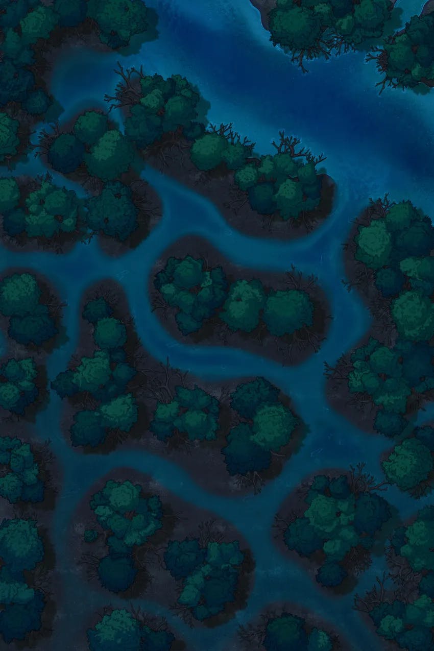 Mangrove Forest map, Natural Night variant thumbnail