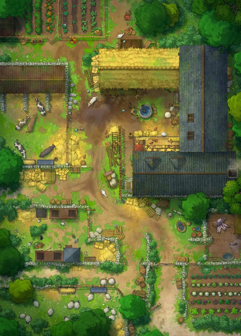 Village Farmhouse map, Original Day variant