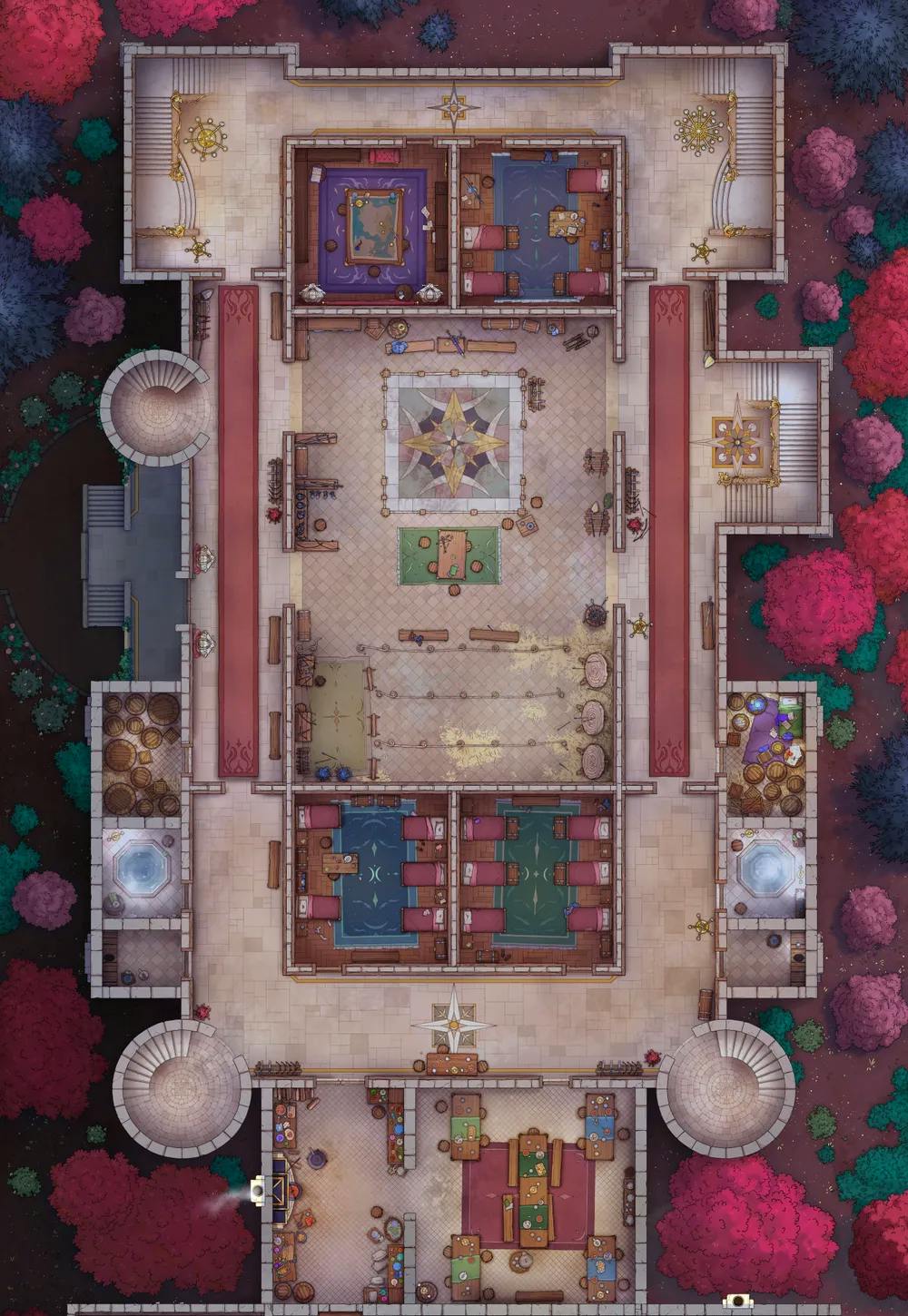 Palace Guard Chambers map, Fey Forest variant