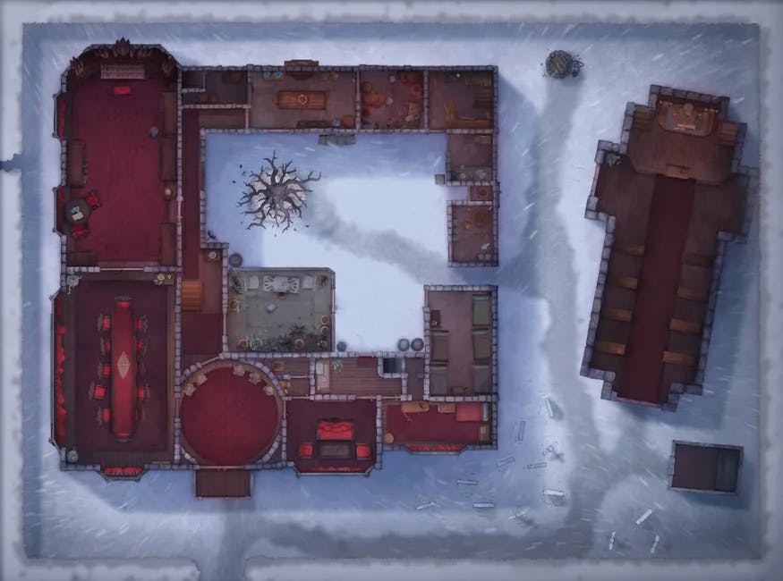 Vampire Mansion map, Snow Day variant