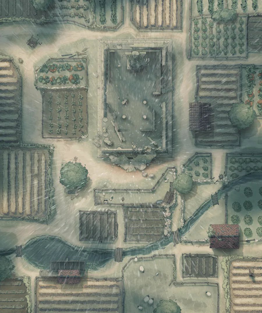 Temple Pastures map, Rain variant