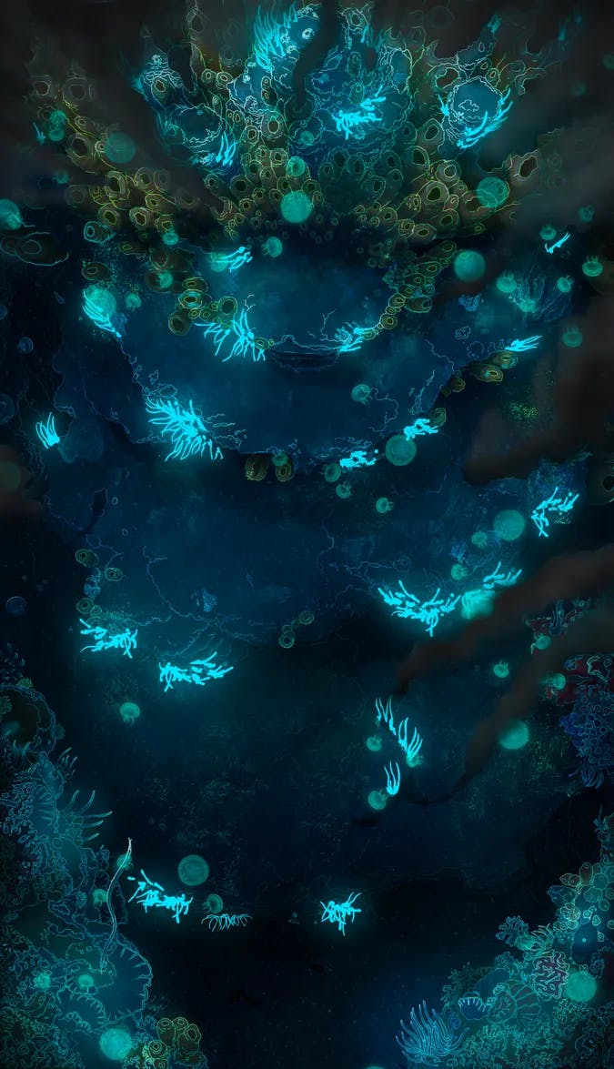 Deep Sea Organ map, Bioluminescent variant