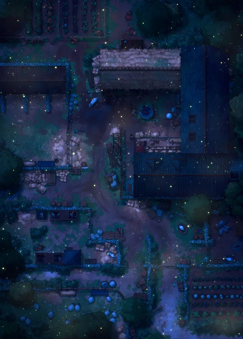 Village Farmhouse map, Fireflies variant