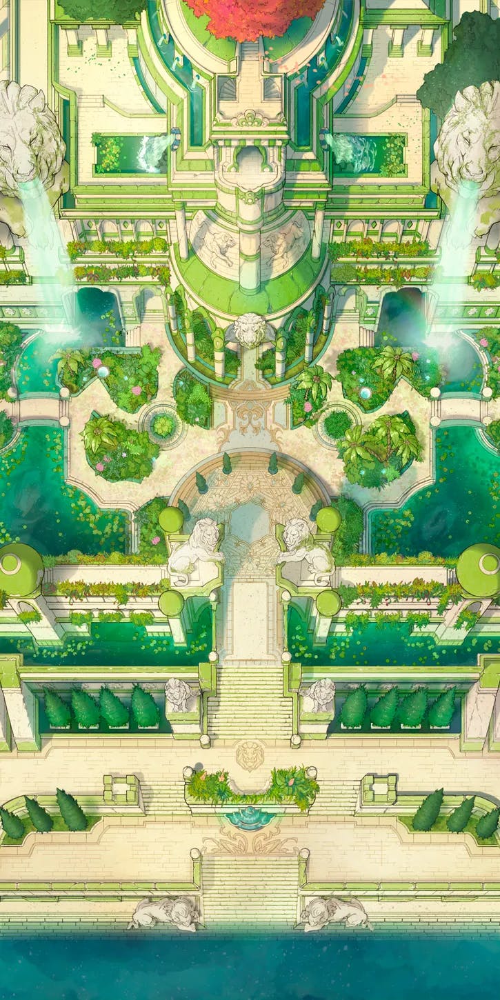 Hanging Gardens map, Verdant Palace variant thumbnail