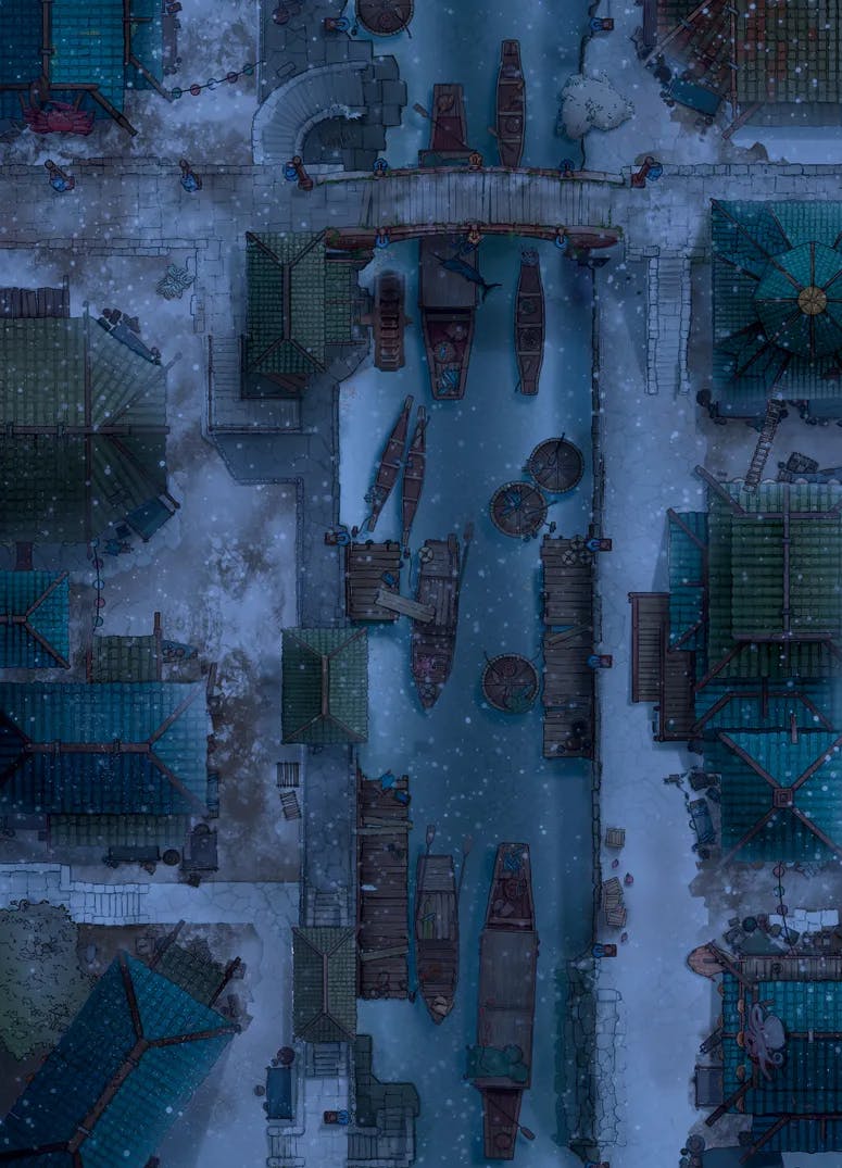 Floating Market map, Winter Night variant thumbnail