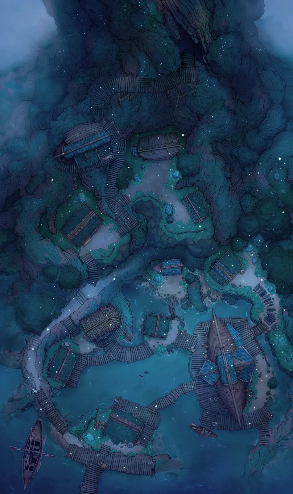 Yggdrasil Village map, Fireflies variant