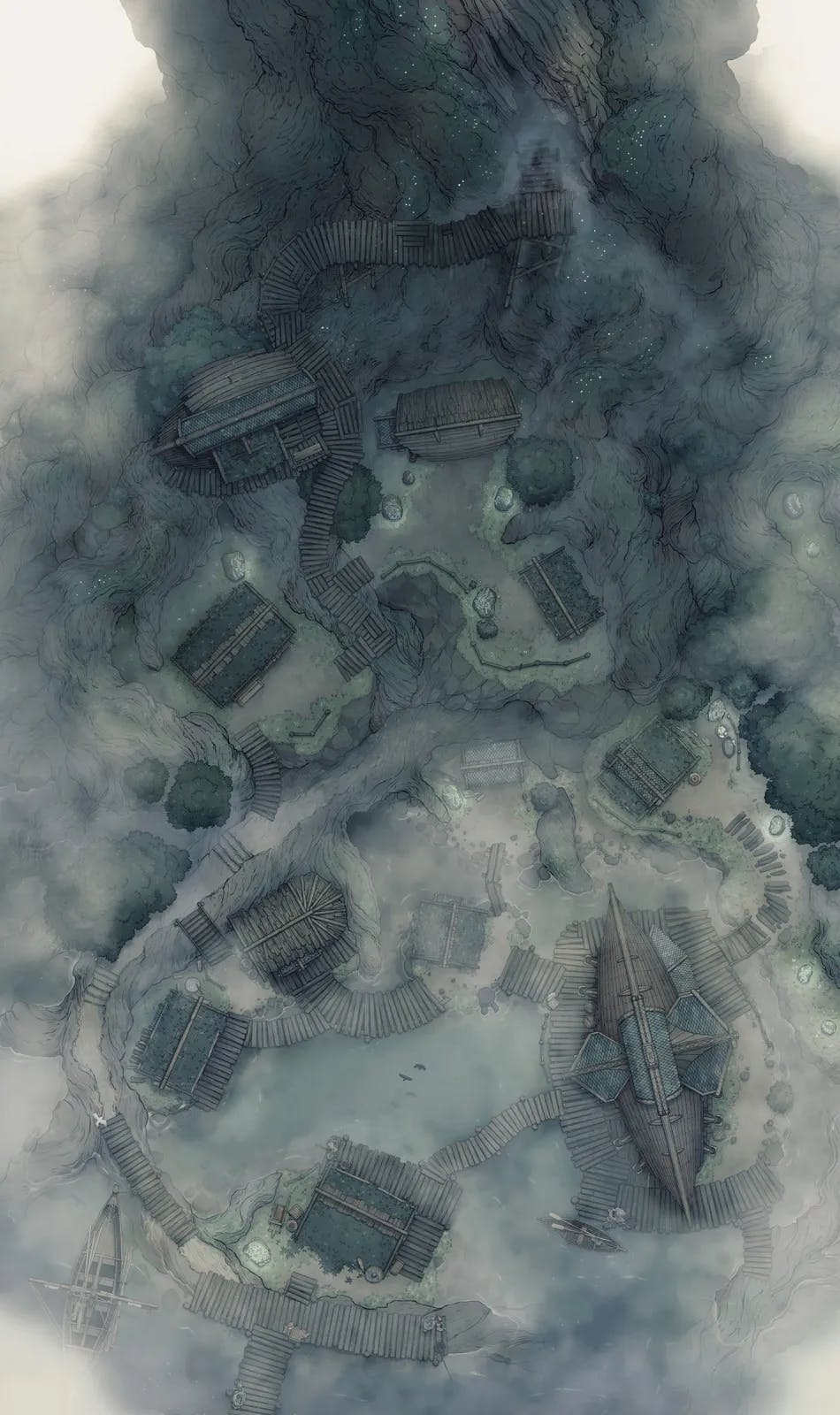 Yggdrasil Village map, Fog variant