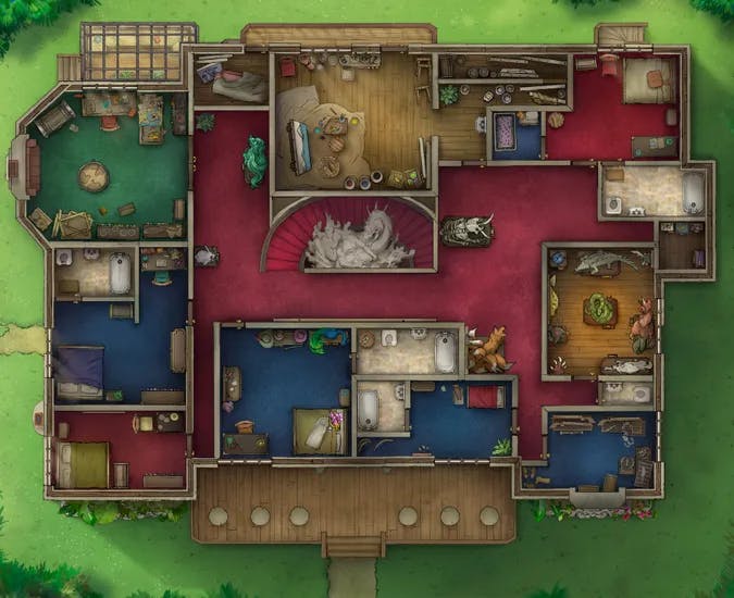 Grand Hunter's House map, Upper Floor Original Day variant thumbnail
