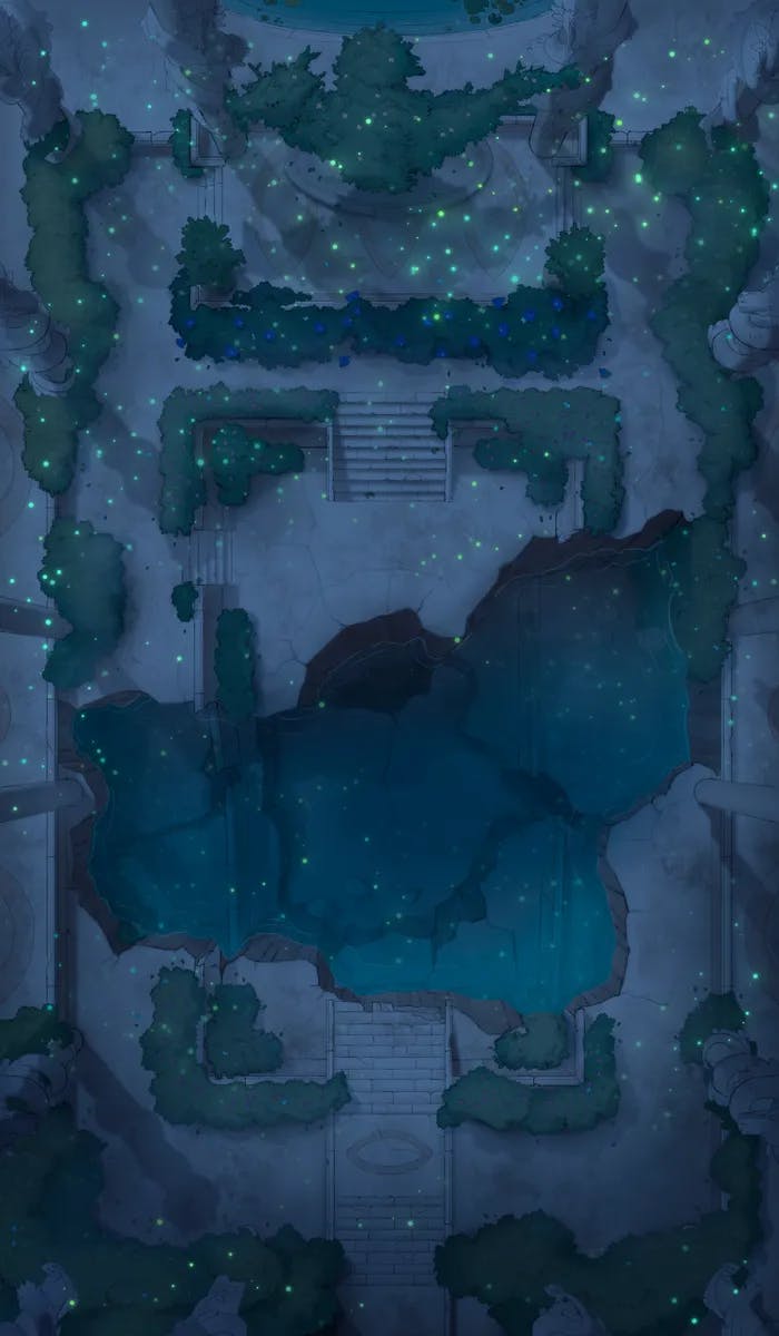 Ruined Courtyard map, Fireflies variant thumbnail