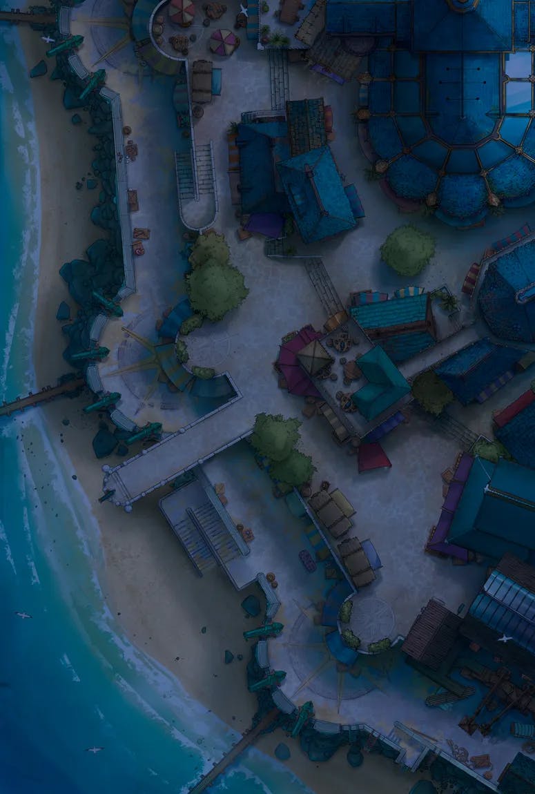 Beach Town map, Original Night variant thumbnail