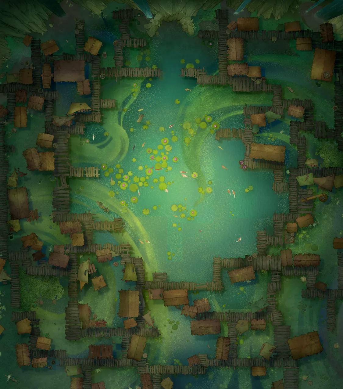 Bullywug Swamp map, Blue Lagoon Day variant thumbnail
