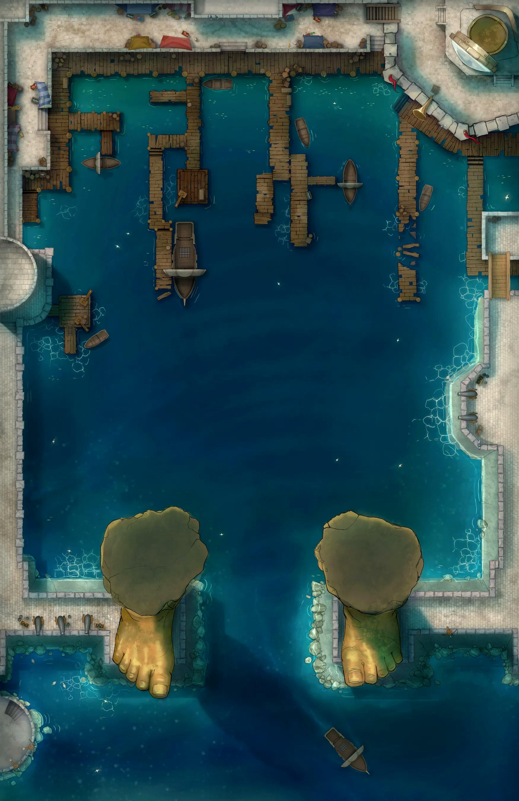 Colossus Port map, Blue Sea Day variant thumbnail