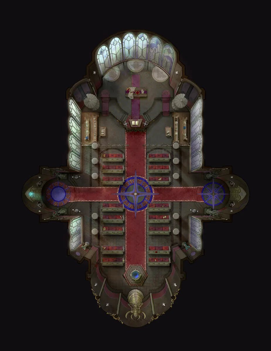 Solar Cathedral map, Dark Church Ground Floor variant thumbnail