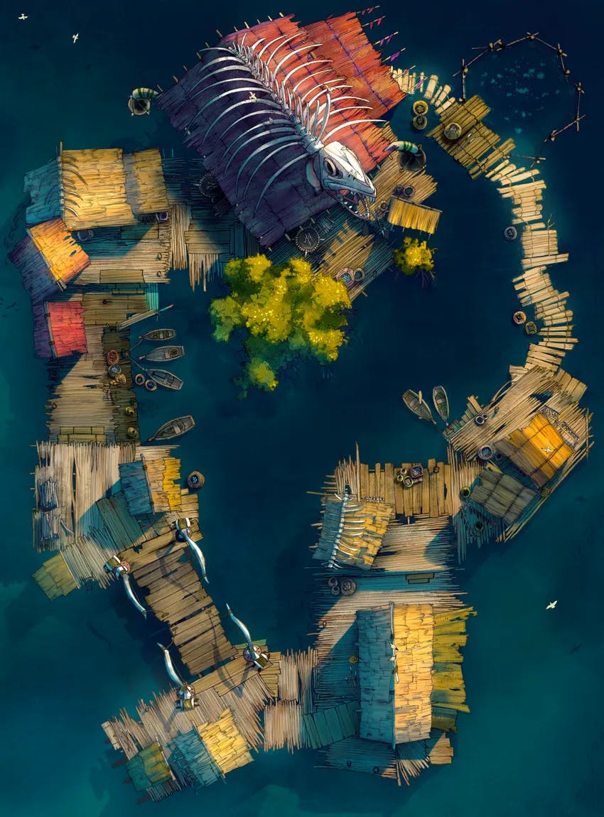 Floating Village map, Deep Water variant thumbnail