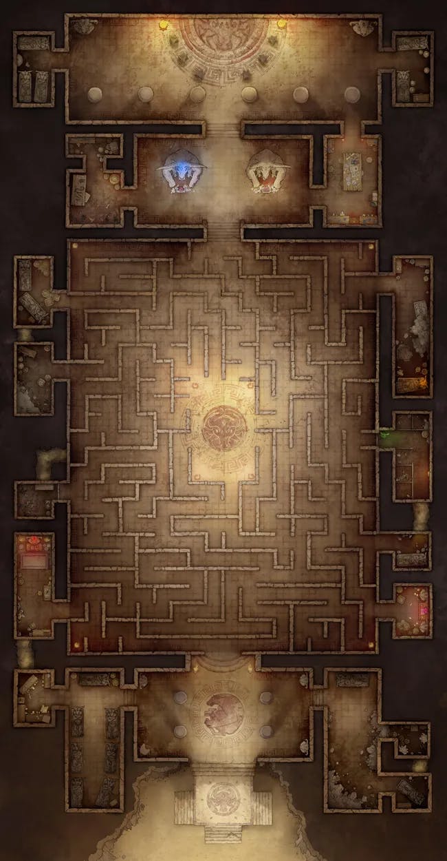 Minotaur Labyrinth map, Gem Hunter variant thumbnail