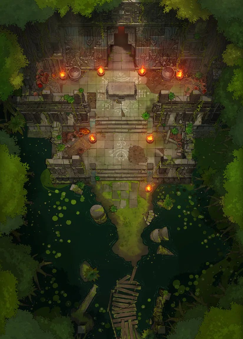 Jungle Temple Entrance map, Open Original Day variant