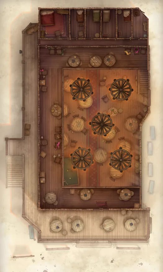 Wild West Saloon map, Top Floor Original Day variant