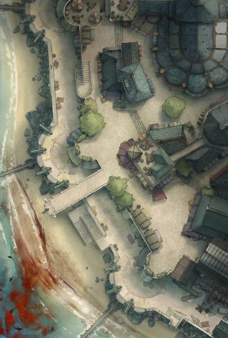 Beach Town map, Blood Tide variant thumbnail