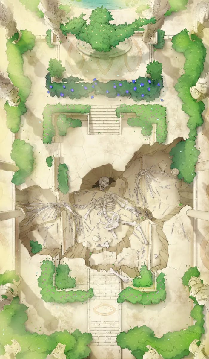 Ruined Courtyard map, Angel Day variant