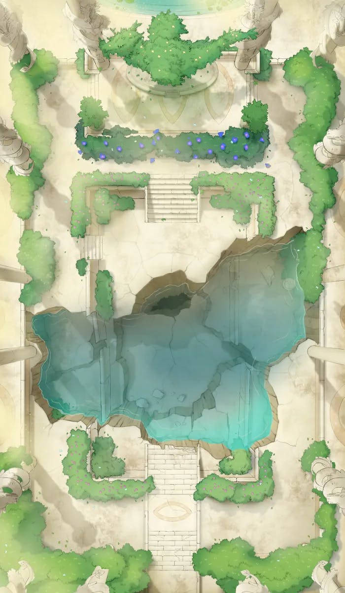 Ruined Courtyard map, Pond variant thumbnail