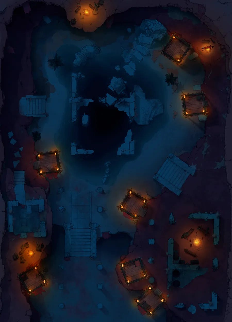 Desert Ruins map, Goblin Camp Night variant thumbnail